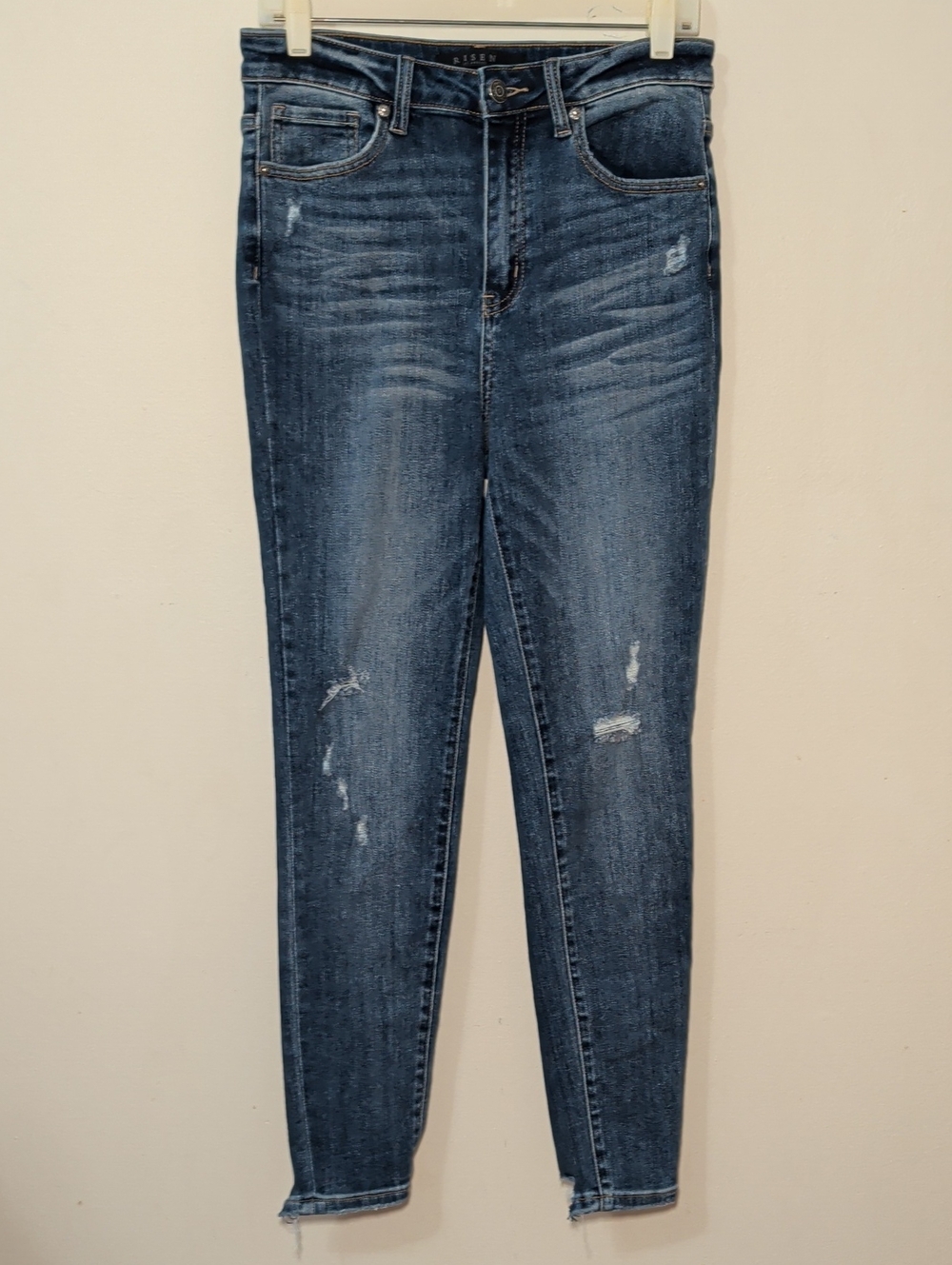 Risen High-Waist Skinny Jeans Medium Wash Indie Grunge Stretch Women's Size 9/29